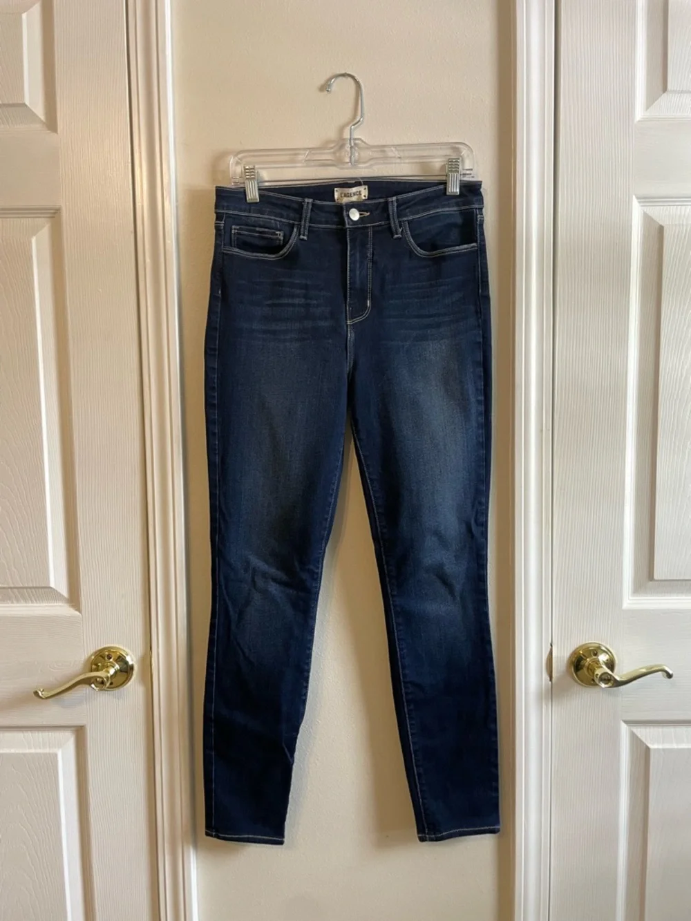 L'AGENCE Dark Blue High-Rise Skinny Jeans - Picture 2 of 9